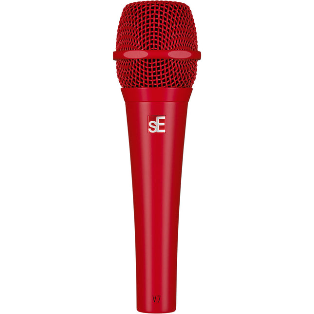 sE Electronics V7 Micrófono Dinámico Supercardioide Rojo Incluye Funda y Clip