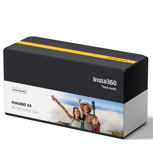 Insta360 X4 Cámara de Acción 360° 8K Kit con Batería y Stick