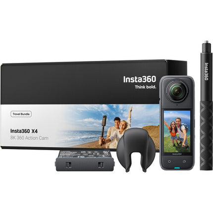 Insta360 X4 Cámara 360° 8K Kit Viaje Batería 2290mAh Paloselfie Invisible 33.4"