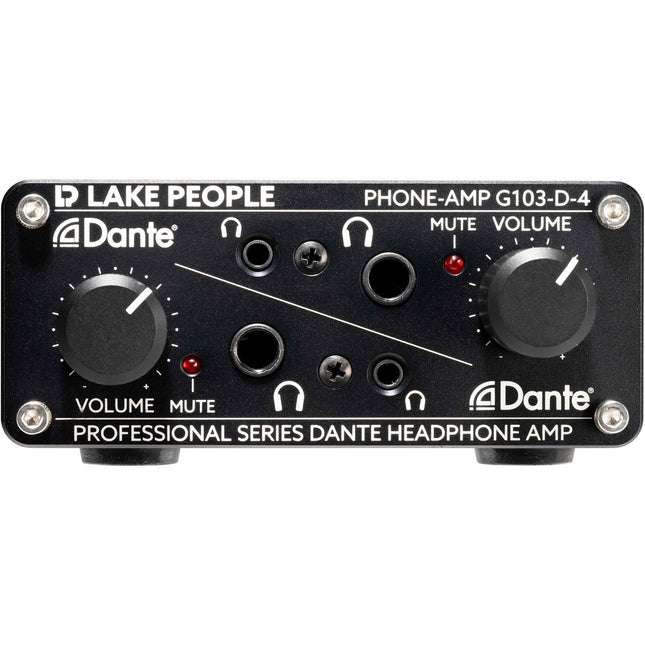 LAKE PEOPLE G103D4 Amplificador de Auriculares Dante 24 Bit 192 kHz 4 Canales