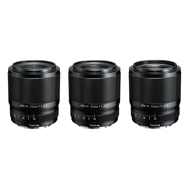 Tokina Kit de lentes atm-x f1.4 23mm 33mm y 56mm para Sony E