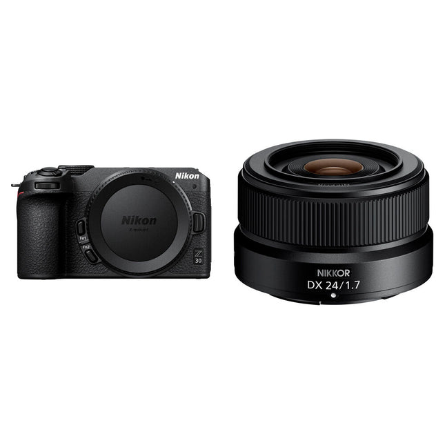 Nikon Z30 Cámara Sin Espejo 20.9MP Vídeo 4K 30p Lente 24mm f/1.7