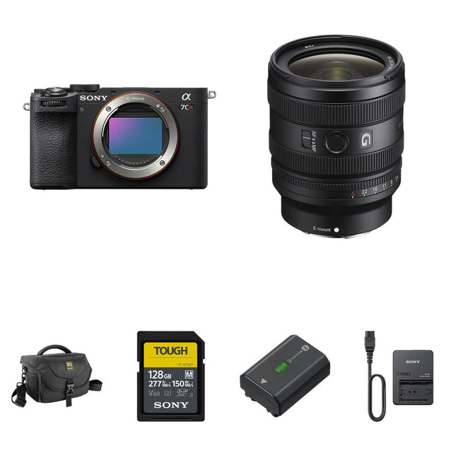 Sony a7CR Cámara Sin Espejo 61MP 8fps con Lente FE 24-50mm f2.8 y Kit Essentials+