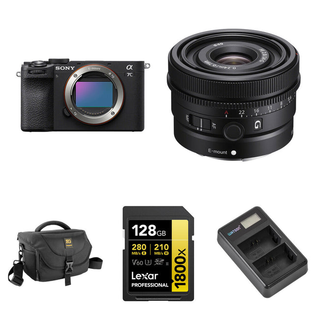 Sony a7C II Cámara sin Espejo 33MP 10fps con Lente 24mm y Kit Básico
