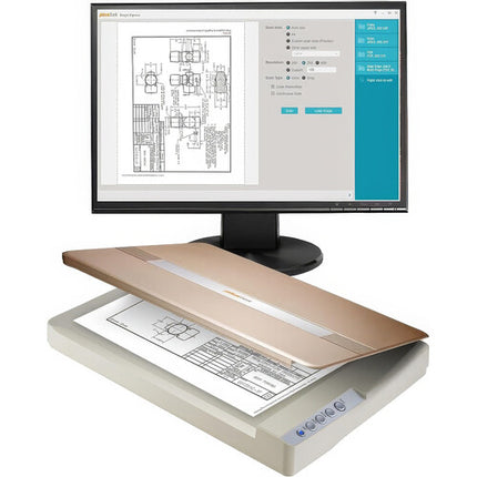 Plustek OpticSlim 1680 Escáner 1200DPI A3 One-Touch Ideal Para Libros