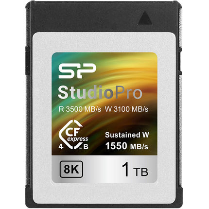 Silicon Power 1TB StudioPro CFexpress 4.0 Tipo B Tarjeta de Memoria PCIe 3500MBs Lectura 3100MBs Escritura