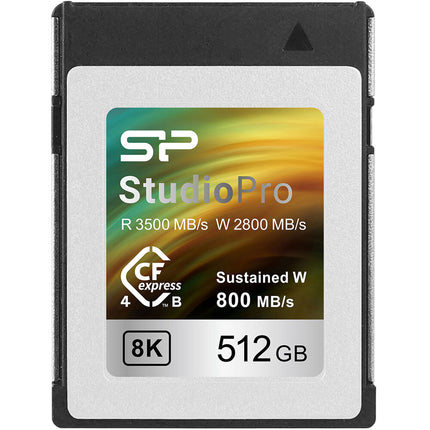 Silicon Power StudioPro Tarjeta de Memoria CFexpress 4.0 Tipo B 512GB 3500MBs lectura 2800MBs escritura