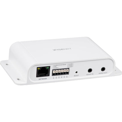 Hanwha Vision SPM-4210 Caja de E/S en Red para Cámaras Wisenet PTZ PLUS con 4 Puertos I/O y PoE