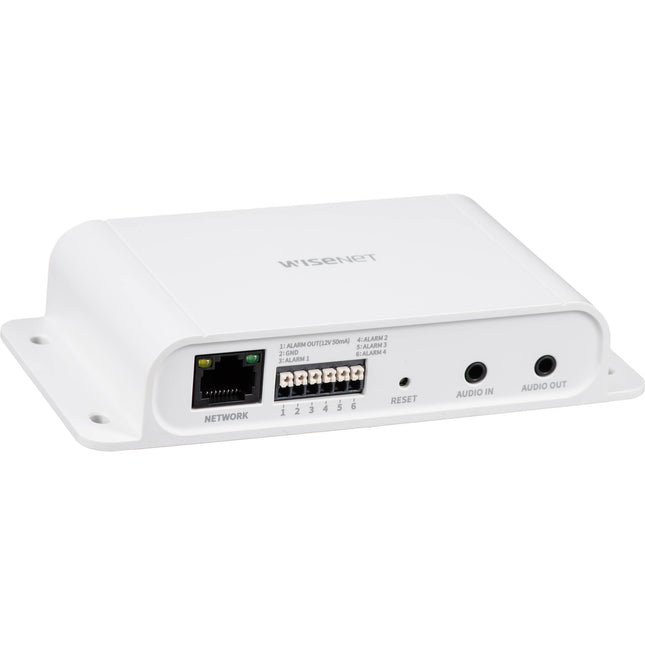 Hanwha Vision SPM-4210 Caja de E/S en Red para Cámaras Wisenet PTZ PLUS con 4 Puertos I/O y PoE