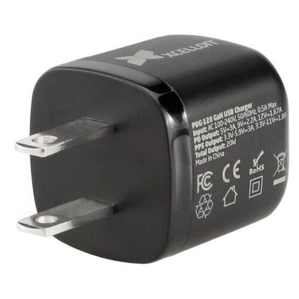 Xcellon PDG-120 Cargador USB-C GaN 20W Compacto Diseño de Viaje