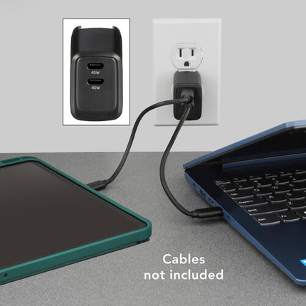 Xcellon PDG-245 Cargador USB-C 2 Puertos 45W Tecnología GaN