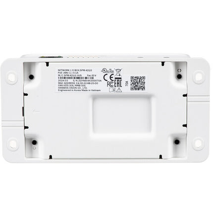 Hanwha Vision SPM-4210 Caja de E/S en Red para Cámaras Wisenet PTZ PLUS con 4 Puertos I/O y PoE