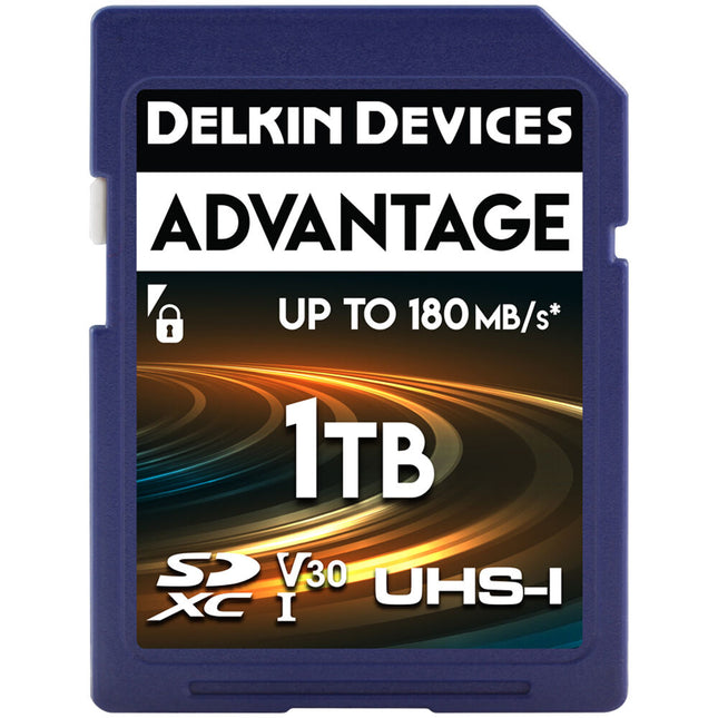 Delkin Devices 1TB ADVANTAGE UHS-I SDXC Tarjeta de Memoria 180MBs 160MBs Case
