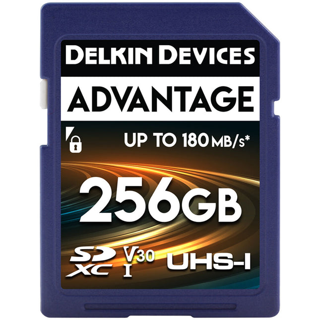 Delkin Devices 256GB ADVANTAGE Tarjeta de Memoria UHS-I SDXC 180 MB/s 150 MB/s Con Estuche Protector