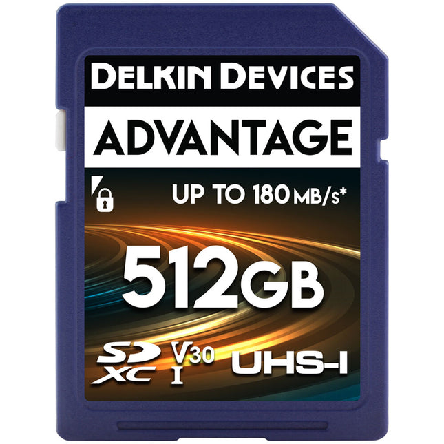 Delkin Devices 512GB Tarjeta de Memoria SDXC UHS-I 180MBs Lectura Estuche Protectores