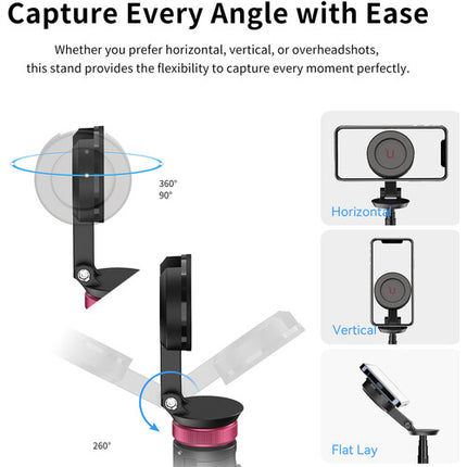Ulanzi MT-84 Mini Tripié para Smartphones Magnéticos Altura 60.2" Capacidad 2.2 lb Bluetooth