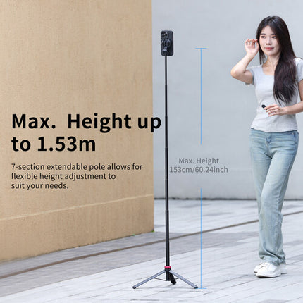 Ulanzi MT-84 Mini Tripié para Smartphones Magnéticos Altura 60.2" Capacidad 2.2 lb Bluetooth