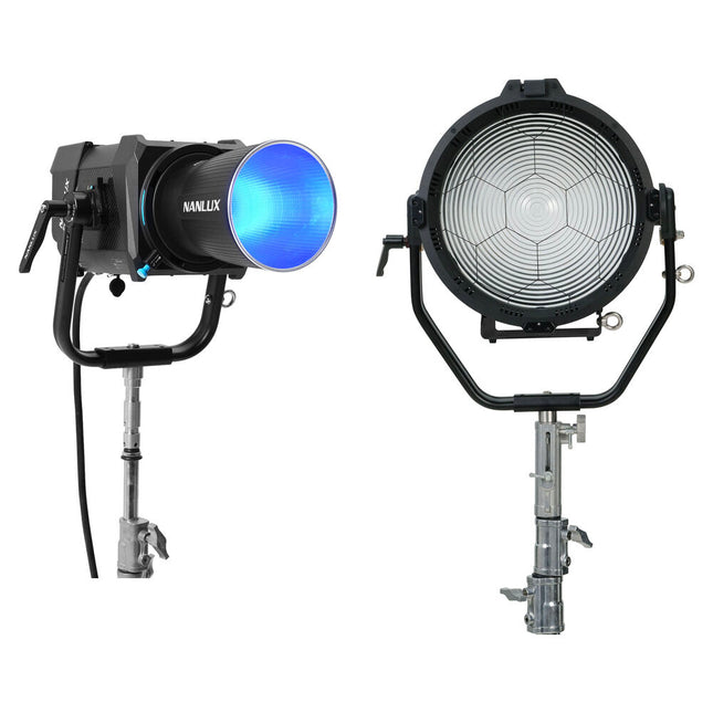 Nanlux Evoke 900C RGB Foco LED Fresnel Lente 60° IP55 Kit Trolley