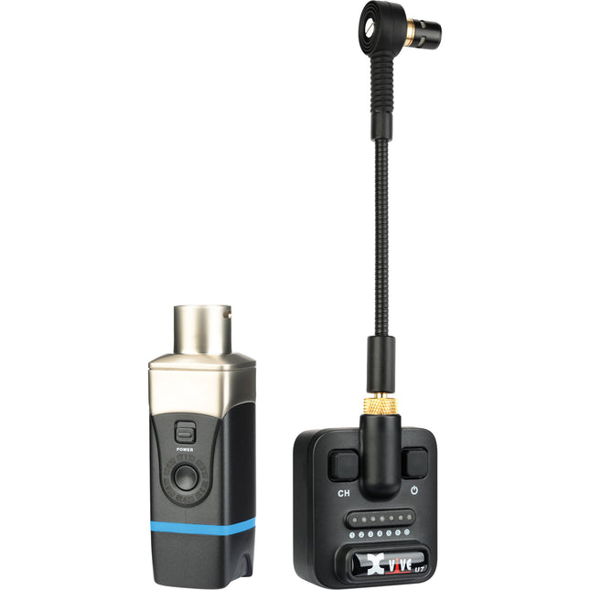 Xvive Audio U7 Sistema inalámbrico para saxofón y trompeta con estuche 2.4 GHz 90 pies rango 5 horas batería