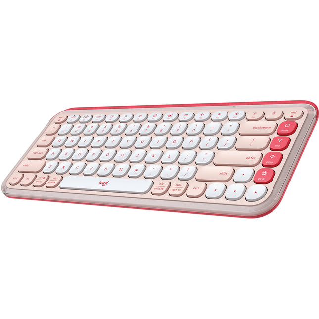 Logitech POP ICON KEYS Teclado inalámbrico Bluetooth Logi Bolt Compacto Rosa Blanco
