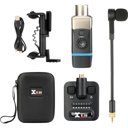 Xvive Audio U9 Sistema Inalámbrico para Violín 6 Canales 90 Pies con Estuche