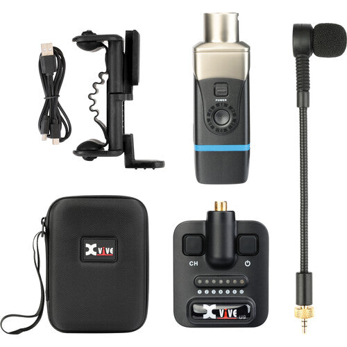 Xvive Audio U9 Sistema Inalámbrico para Violín 6 Canales 90 Pies con Estuche