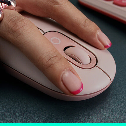 Logitech POP Ratón Inalámbrico Rosa Bluetooth 400 dpi Batería 2 Años