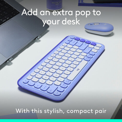 Logitech POP ICON Teclado y Mouse Inalámbricos Bluetooth Baterías Incluidas