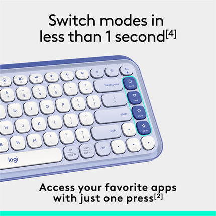 Logitech POP ICON KEYS Teclado Inalámbrico Bluetooth Compacto con Receptor USB