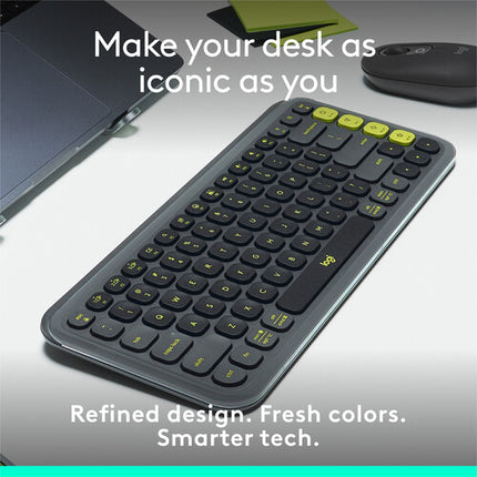 Logitech POP ICON KEYS Teclado inalámbrico Bluetooth compacto con receptor Logi Bolt