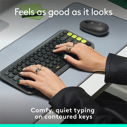 Logitech POP ICON KEYS Teclado inalámbrico Bluetooth compacto con receptor Logi Bolt