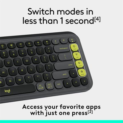 Logitech POP ICON KEYS Teclado inalámbrico Bluetooth compacto con receptor Logi Bolt