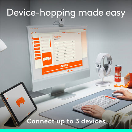 Logitech POP ICON KEYS Teclado inalámbrico Bluetooth compacto con receptor Logi Bolt