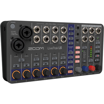 Zoom LiveTrak L-6 Mezclador Digital portátil 6 Canales Multitrack USB