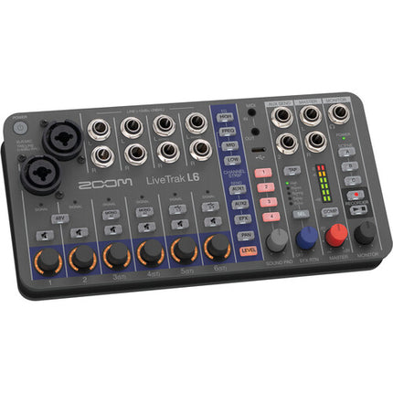 Zoom LiveTrak L-6 Mezclador Digital portátil 6 Canales Multitrack USB