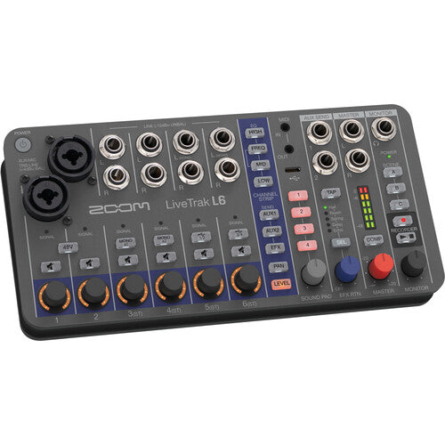 Zoom LiveTrak L-6 Mezclador Digital portátil 6 Canales Multitrack USB