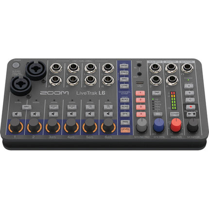 Zoom LiveTrak L-6 Mezclador Digital portátil 6 Canales Multitrack USB