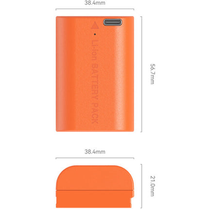 SmallRig LP-E6NH Batería USB-C 2400mAh Naranja para Cámaras Canon