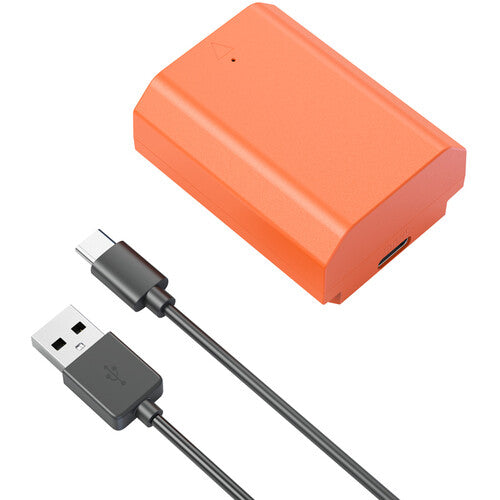 SmallRig Batería NP-FZ100 USB-C 2400mAh para cámaras Sony naranja