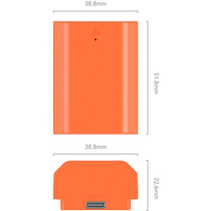 SmallRig Batería NP-FZ100 USB-C 2400mAh para cámaras Sony naranja