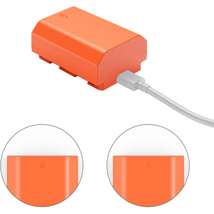 SmallRig Batería NP-FZ100 USB-C 2400mAh para cámaras Sony naranja