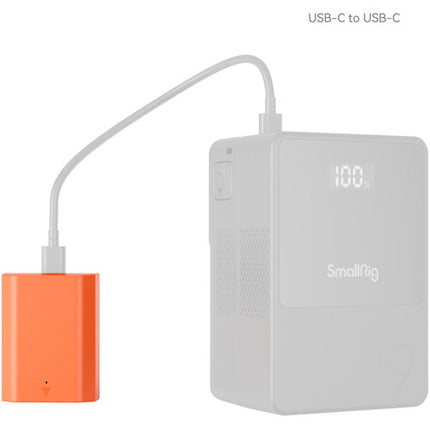 SmallRig Batería NP-FZ100 USB-C 2400mAh para cámaras Sony naranja