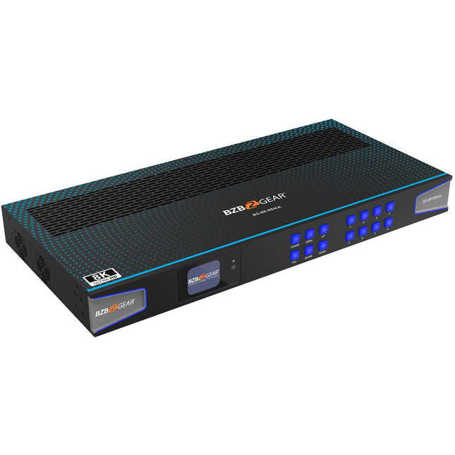 BZBGEAR 8x8 8K60 HDMI 2.1 Matriz Switch con Escalador y Audio De-Embedder 8 entradas 8 salidas