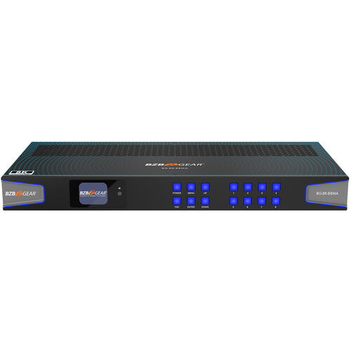 BZBGEAR 8x8 8K60 HDMI 2.1 Matriz Switch con Escalador y Audio De-Embedder 8 entradas 8 salidas
