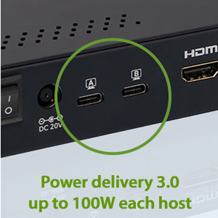 IOGEAR Dock Pro Duo Estación de Acoplamiento USB-C 11 Puertos 100W PD
