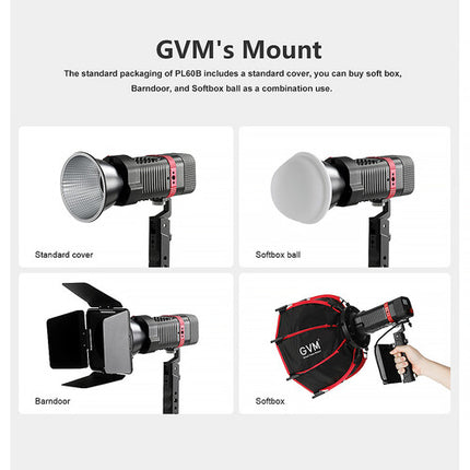 GVM PL60B LED Bi color Monoluz Portátil 9400 Lux 2700 6800K Kit Completo