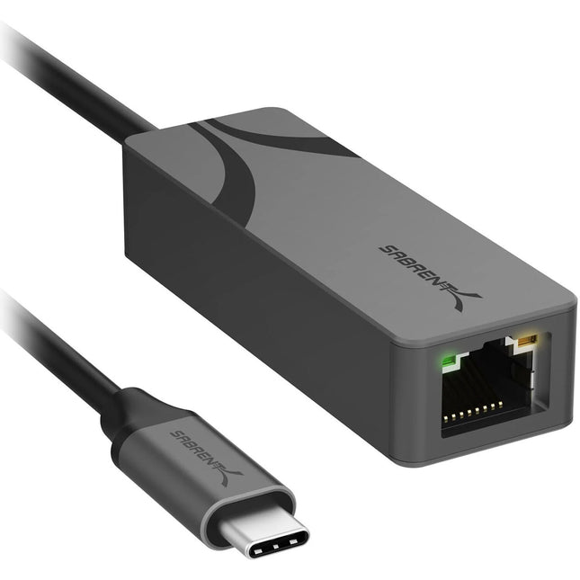 Sabrent Adaptador USB-C a Ethernet 2.5 Gigabit Puerto RJ45 LED