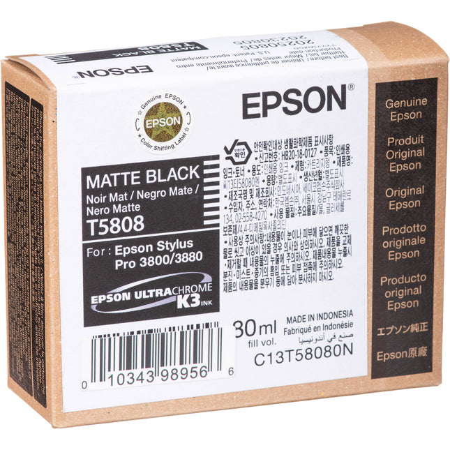 Cartucho de tinta Epson UltraChrome K3 Negro Mate 80mL para impresoras Epson Stylus Pro