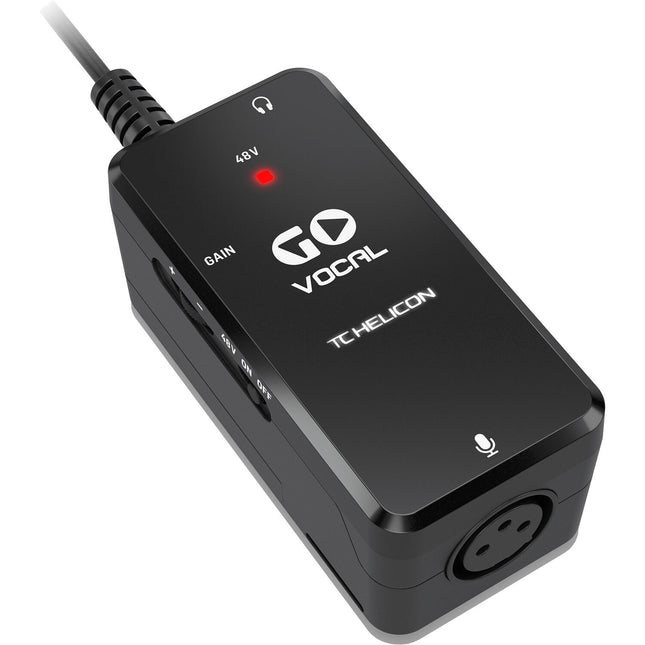 TC-Helicon Go Vocal Previo para Micrófono con Alimentación Phantom 48V y Salida para Auriculares