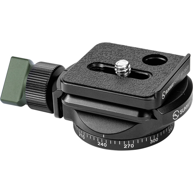 Sunwayfoto PC-40 Abrazadera Mini Giratoria 360° con Placa Rápida SP-38QB 38mm